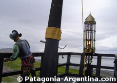 The Victoria, one of the five vessels to circumnavigate the world led by Magallanes. A replica in San Julian Port.