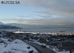 Snow-covered Ushuaia 