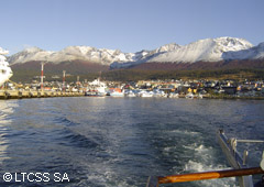 View of the city of Ushuaia