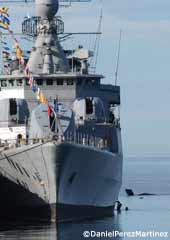 Ballena franca austral junto a un buque de la armada horas antes de la colisión