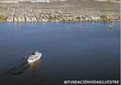 Crucero navegando en la Bahía Nueva