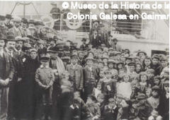 Foto de inmigrantes galeses en un barco