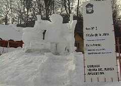 Snow Sculpture Contest in Ushuaia