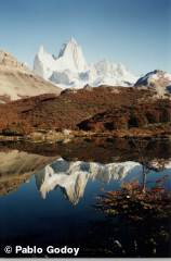 Fitz Roy mountain and Capri lagoon.