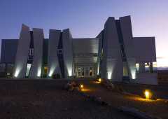 Vista nocturna de Glaciarium, El Calafate