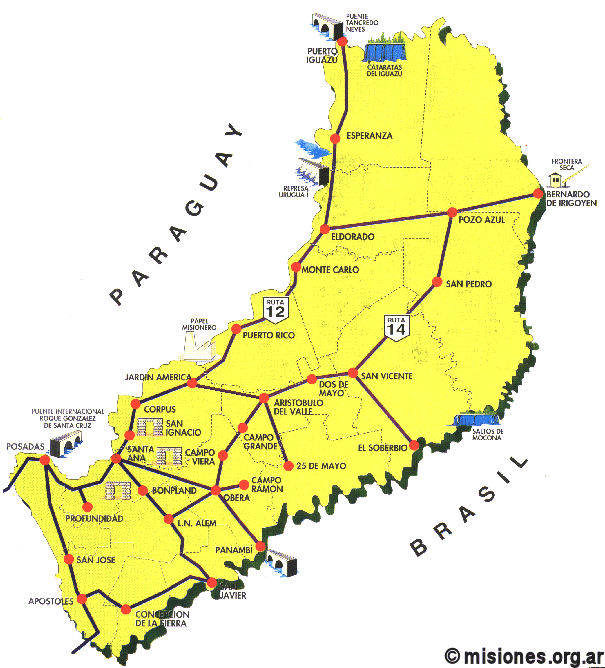 Map of the Jesuit Route