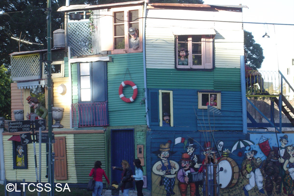 Mural of an old tenement