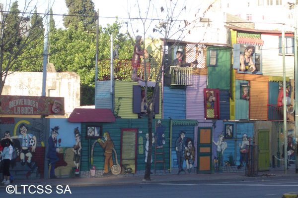 Mural of an old tenement