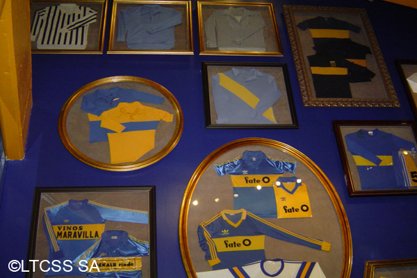 Historical shirts of Boca Juniors