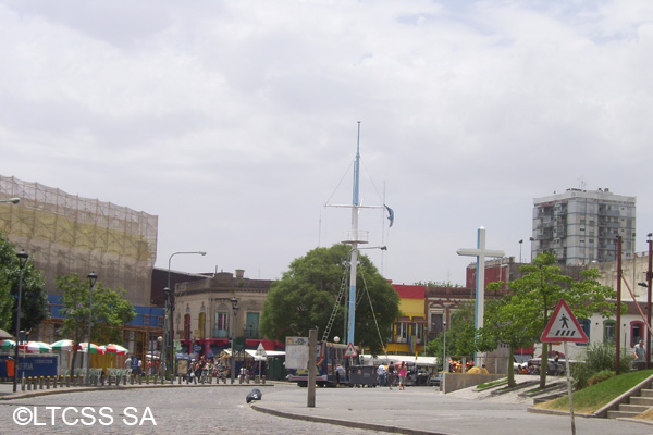 Puerto Viejo parrilla, in front of the square