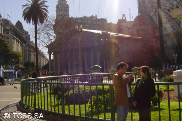 Sunset in Plaza de Mayo