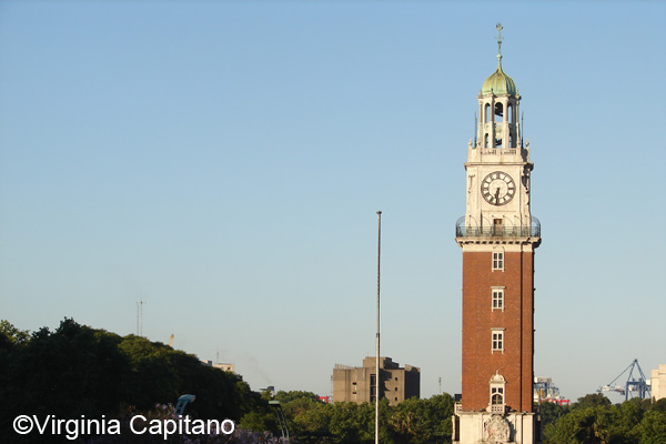 Monumental Tower (former Tower of the English) located in the Plaza Armada Argentina, between Plaza San Martín and Retiro railway station.