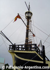 Replica of the Nao Victoria in Puerto Sanjulián