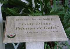 Lady Di memorial plaque - Tea House - Gaiman