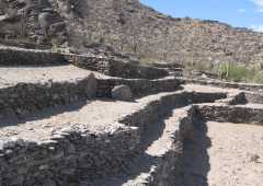 Detalle de la reconstrucción de los muros en las Ruinas de Quilmes