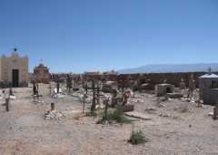 Graves and apachetas in Cementery of Cachi - Northern Argentina