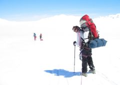 Rumbo al primer campamento - Travesía del Hielo Continental Patagónico.