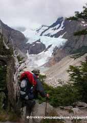 Eduardo O. Roberto watching the Glaciar Piedras Blancas