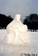 Esculturas de nieve en Ushuaia