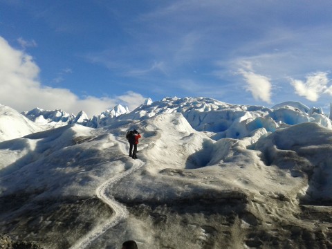 Caminando sobre el Glaciar