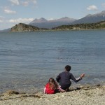 Playing facing Beagle Channel - Ushuaia - End of the World
